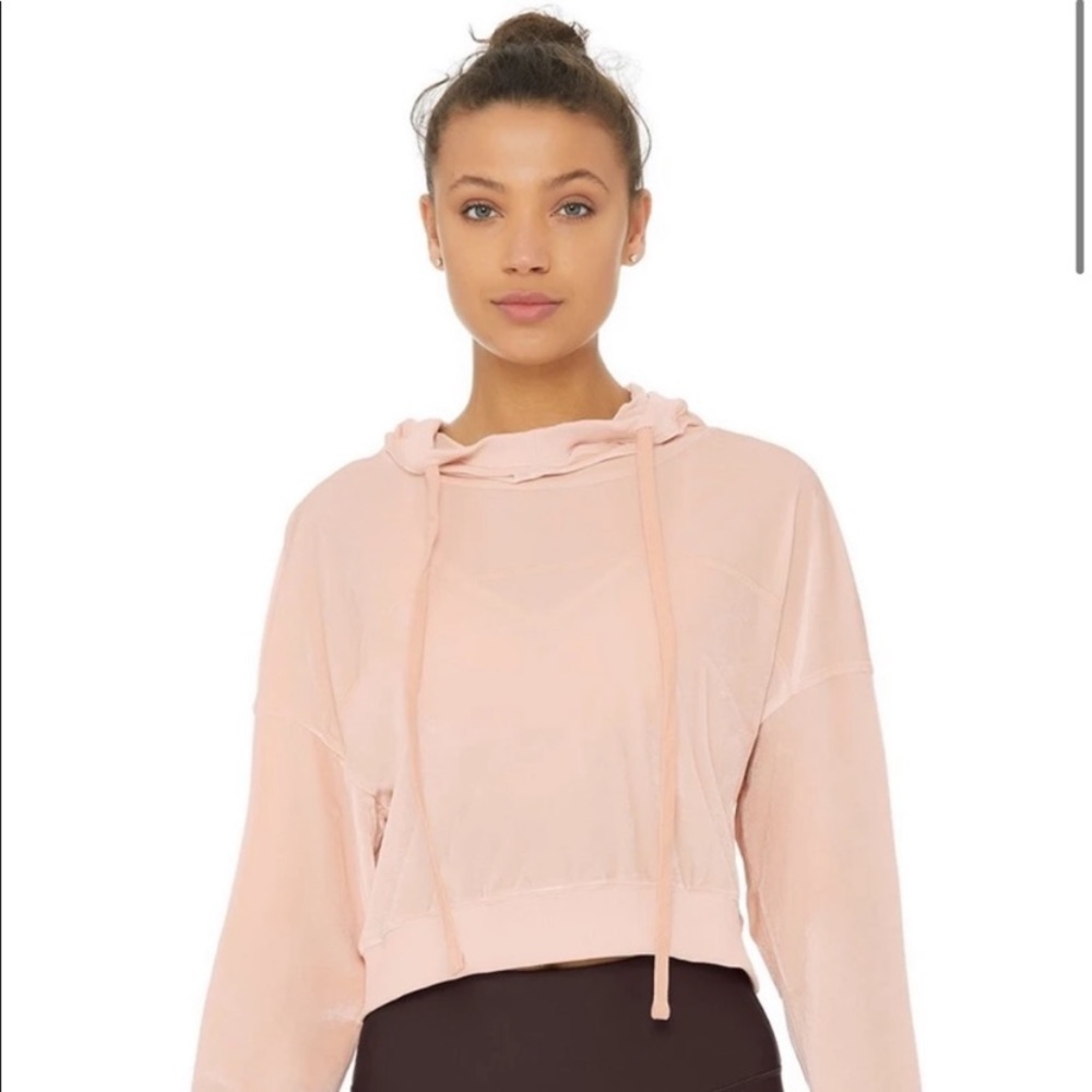 Alo yoga cropped velvet pullover